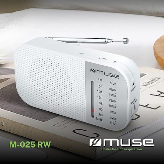 Muse M-025 RW Cu baterie Alb
