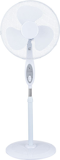 Primo Prsf-80644 Pedestal Fan 50W 40cm Diameter With Remote Control White