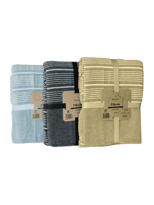 Kipper Throws & Couch Blankets Chain Three-Seater Sofa Throw 180x300cm Beige