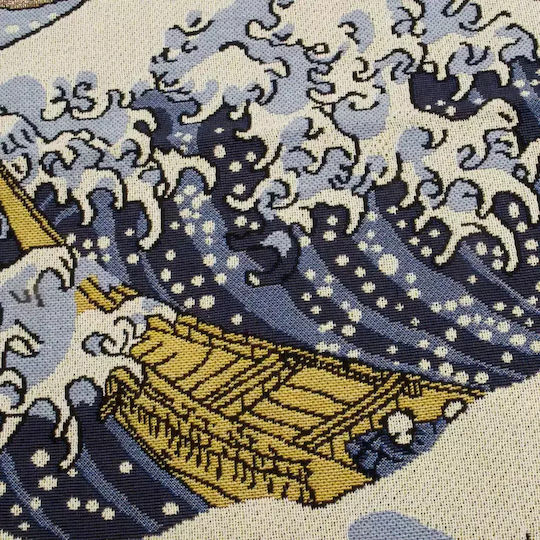 Signare Woven Wall Tapestry 100x69cm – Great Wave Off Kanagawa