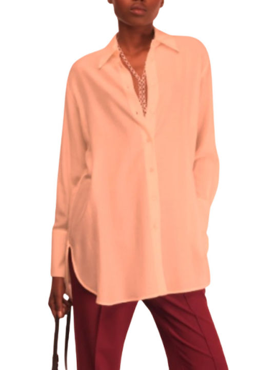 Langärmelig Damen Hemd Pale Rose