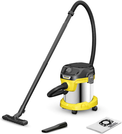 Karcher KWD 2 S V-15/4/18 Aspirator Lichide / Solide 1000W cu Inoxidabil Recipient 15lt