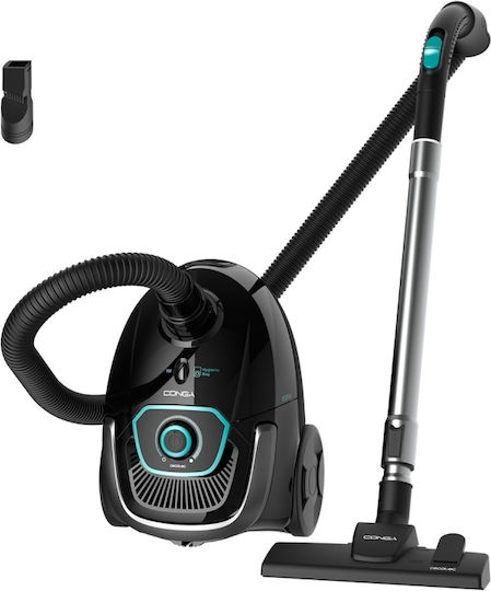 Cecotec Conga Powerbag 2500 Compact Staubsauger Flüssigkeiten / Feststoffe 850W mit Kunststoff Behälter 2.5Es