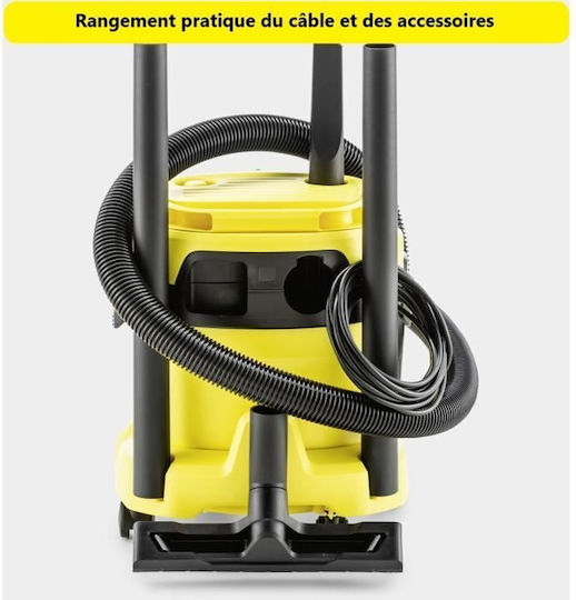Karcher WD 2 Plus V-15/4/18/C Vacuum Wet / Dry 1000W with Plastic Bin 15lt