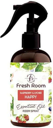 Fresh Room Spray Αρωμα Χωρου 400ml Αντλια Raspberry & Lychee Happy 1-57207