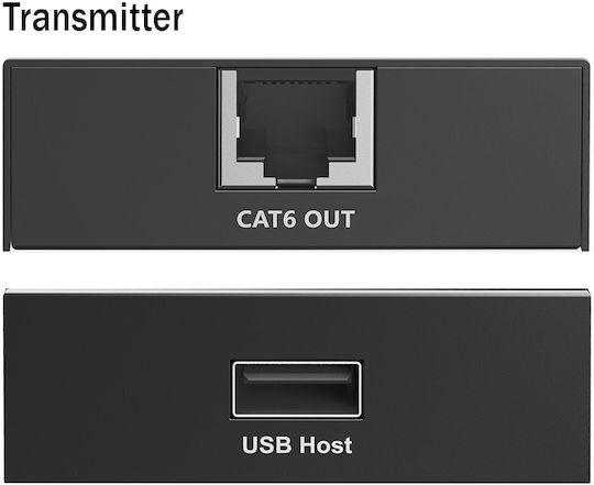 Digitus Usb Hub Extender Da-73120 4 X Ports Usb-a 2.0 150m Use Cat 6 Higher Black