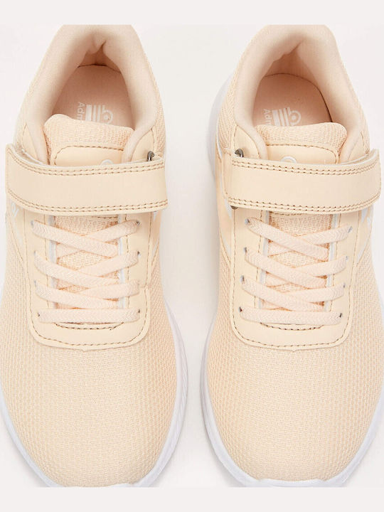 Kids Sports Shoes Running with Laces Beige