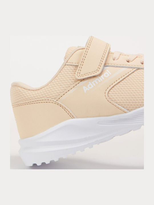 Kids Sports Shoes Running with Laces Beige