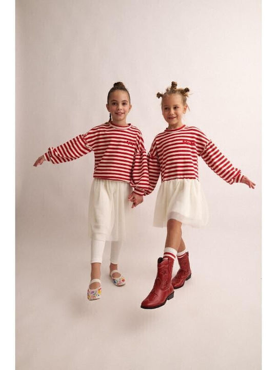 Kids' Set with Skirt Winter 3pcs Two-color