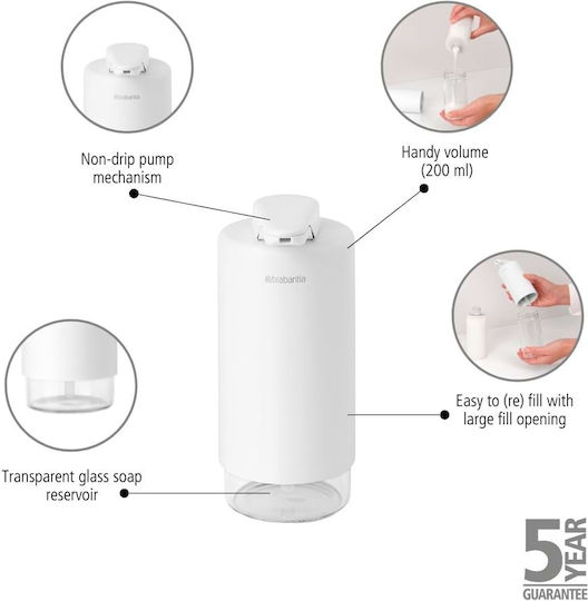 Brabantia Dispenser Κουζίνας Γυάλινο Λευκό 200ml