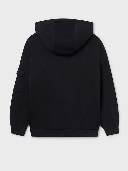 Kids Sweatshirt with Hood and Pockets Black