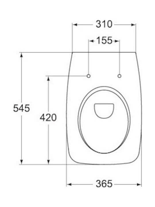 Ideal Standard Cantica Καπάκι Λεκάνης Πλαστικό Λευκό