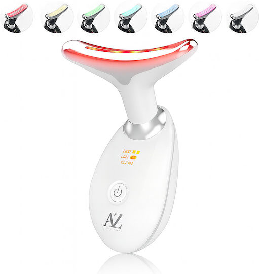 Dispozitiv Anti-Îmbătrânire 7 LED-uri Masaj Termic Vibrații – Față Gât Az Beauty Skin