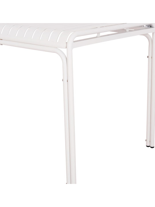 Masa Catering pentru spații exterioare Aluminiu Pliabil Rachel Alb 150x80x75buc