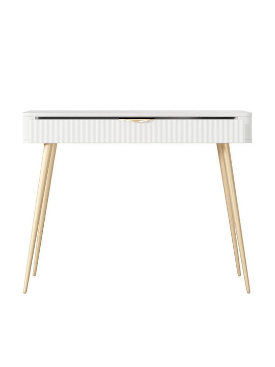 Lante Console From Wood & Metal White L100xW38xH78cm