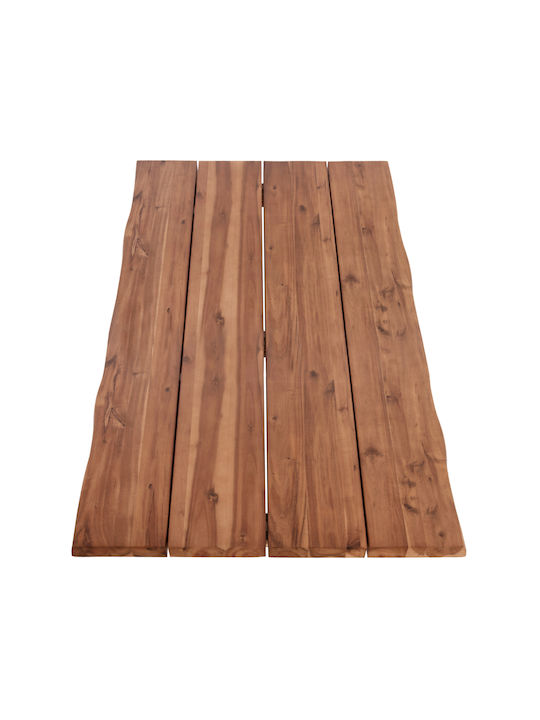 HomeMarkt Rechteckig Tischoberfläche aus Massivholz Acacia 200x100x3.5cm HM6303.01 1Stück
