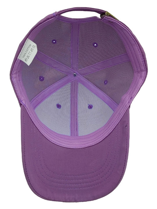 Brims and Trims Παιδικό Καπέλο Jockey Υφασμάτινο Μωβ