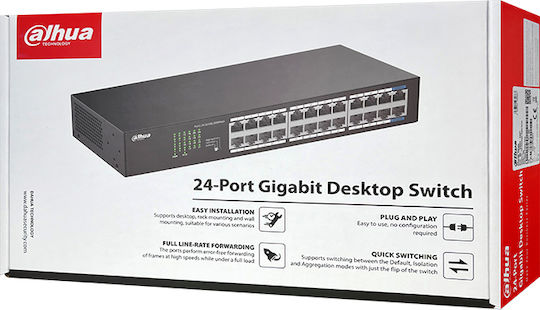 Dahua S3024-24GT Unmanaged L2 Switch with 24 Gigabit (1Gbps) Ethernet Ports