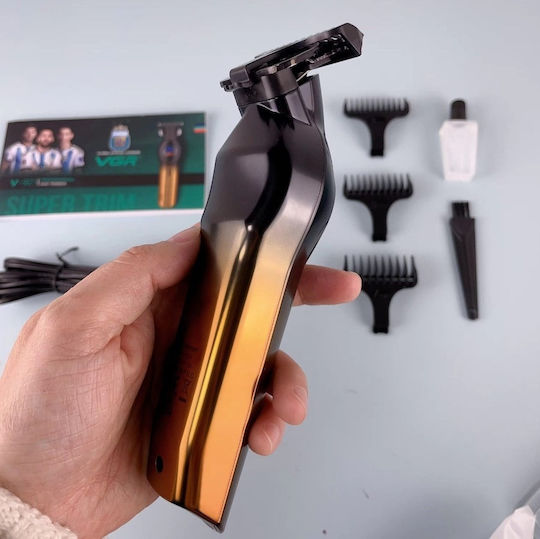 VGR Professionelles Set Wiederaufladbar Haarschneidemaschine Gold V-921