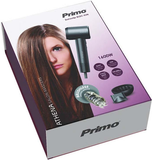Primo Professional Hair Dryer with Diffuser 1600W