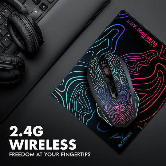 Alcatroz Air Ultra 6000 Ασύρματο RGB Gaming Ποντίκι Μαύρο