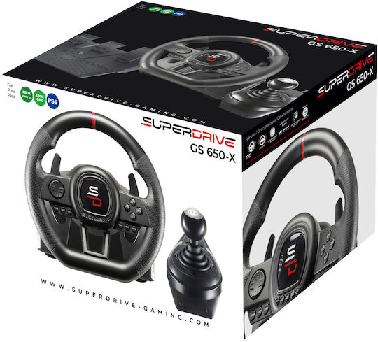 Subsonic GS 650-X Τιμονιέρα με Μοχλό Ταχυτήτων και Πετάλια για PC / PS4 / XBOX One με 270° Περιστροφής