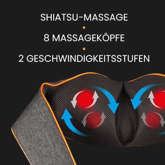 Масажна яка Medivon Shiatsu Simple Md-r1505 18 W 8 глави таймер контрол на мощността функция за загряване