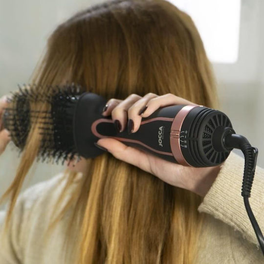 Jocca Ceramic Electric Hair Brush with Air for Hair Straightening and Curls 1200W