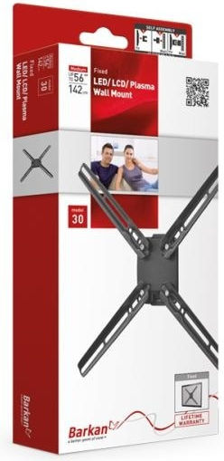 Barkan E30 Βάση Τηλεόρασης Τοίχου έως 65" και 50kg Μαύρο
