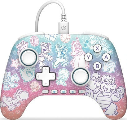 PowerA Advanced Verkabelt Gamepad für Schalter 2 Mario Mushroom Kingdom