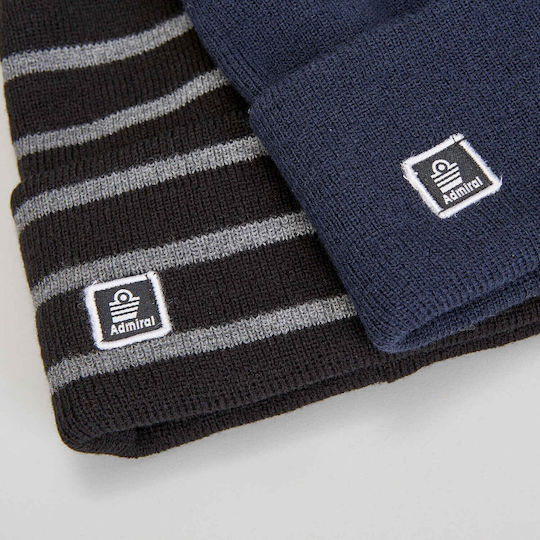 Beanie Unisex Σκούφος Πλεκτός σε Μπλε χρώμα