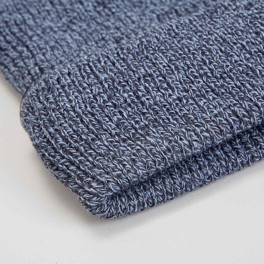 Beanie Unisex Σκούφος Πλεκτός σε Μπλε χρώμα