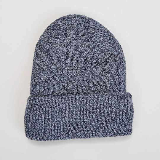 Beanie Unisex Σκούφος Πλεκτός σε Μπλε χρώμα