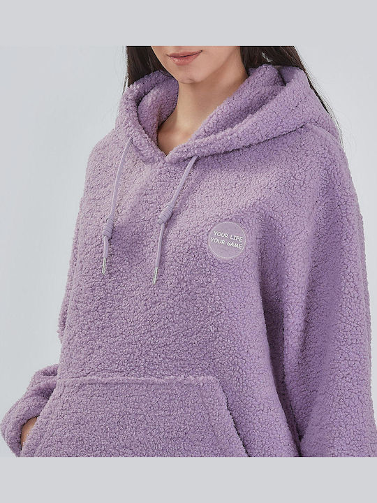 Women's Sweatshirt Jacket Hooded Purple