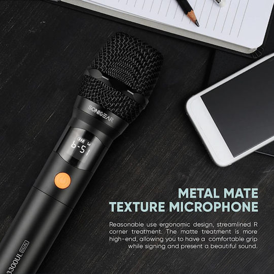 Sonic Gear WM 3300 UL Σετ Ασύρματο Δυναμικό Μικρόφωνο Χειρός για Φωνητικά
