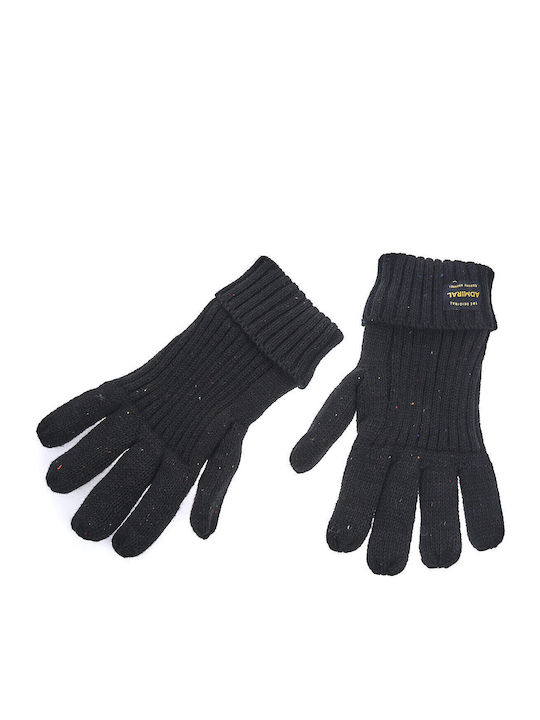 Schwarz Gestrickt Handschuhe