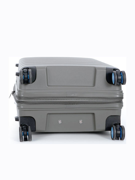 Dielle Large Travel Suitcase Hard Charcoal with 4 Wheels