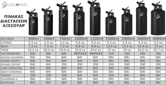 Cool'NMore Бутилка Термос Неръждаема Стомана Без BPA 500ml Бял