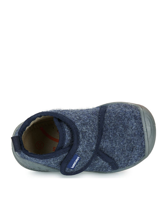 Kinderhausschuhe Stiefel Blau