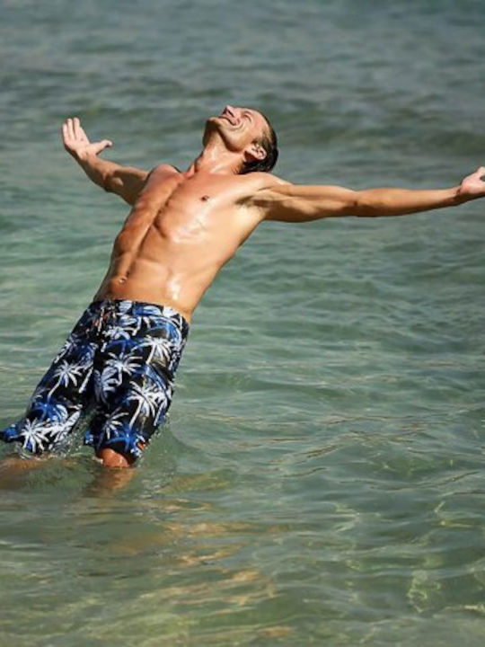 Costum De Baie Bărbat Bermude Blue Floral