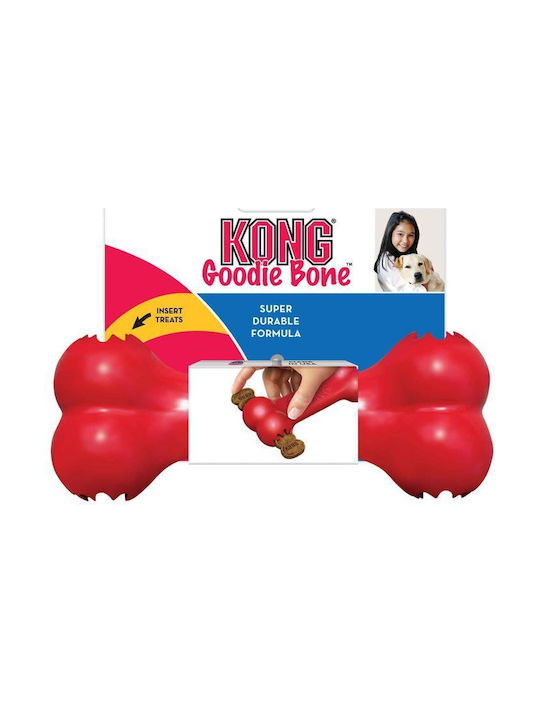 Kong Goodie Dog Bone Chewing Toy Rubber Large 21.5cm Red 1pc