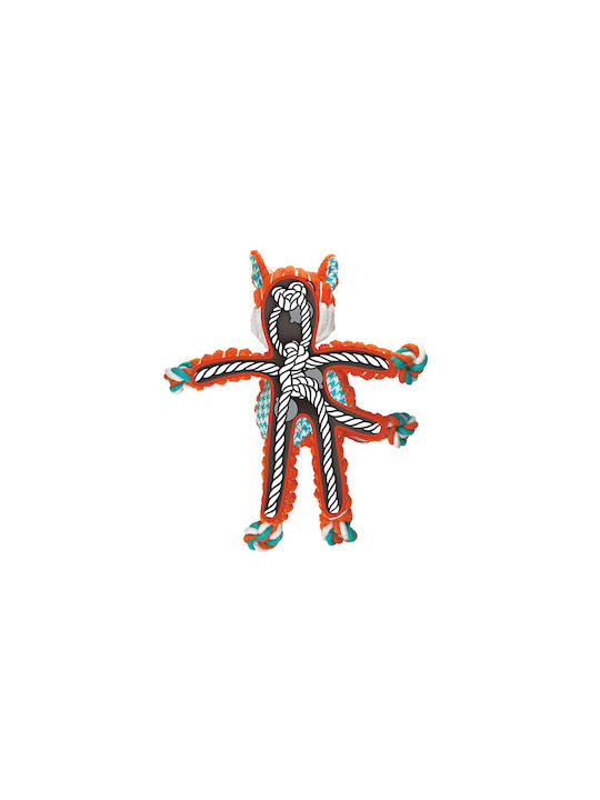 Kong Floppy Knots Plush Toy Dog with Sound Small 23εκ. Orange 1pcs