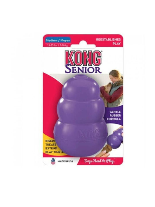 Kong Senior Dog Chewing Toy Made of Medium Rubber 16.5cm Purple 1 Piece