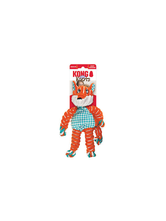 Kong Floppy Knots Plush Toy Dog with Sound Small 23εκ. Orange 1pcs