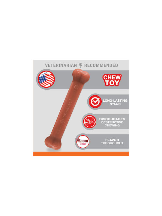Nylabone Extreme Παιχνίδι Κόκκαλο Σκύλου Μασητικό με Γεύση Μπέικον Large 19εκ. Καφέ 1τμχ