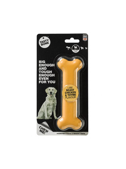 Tasty Bone Roast Chicken & Thyme Nylon Bone Toy Dog with Flavor Chicken Large 17εκ. Orange