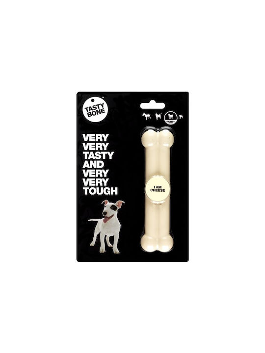 Tasty Bone Tasty Cheese Bone Toy Dog with Flavor Cheese Small Beige 1pcs