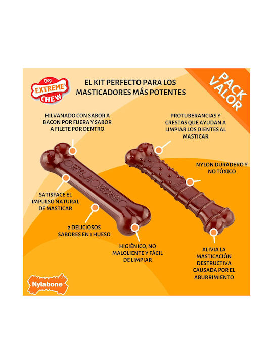 Nylabone Extreme Chew Basted Bone Bacon X-small