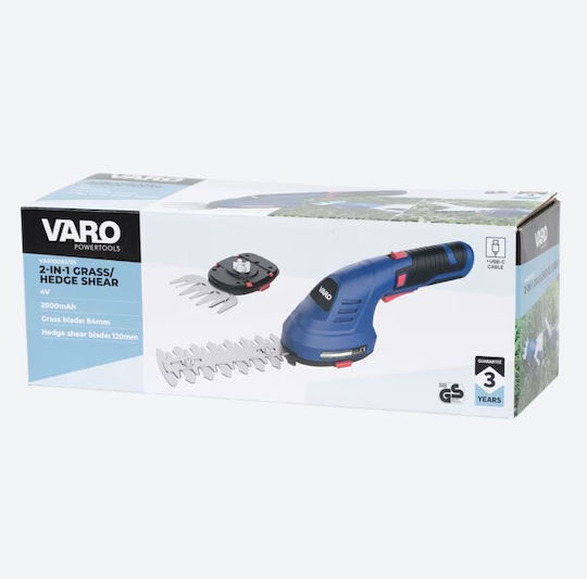 Varo 2-in-1 Cordless Hedge Trimmer 4V 2A