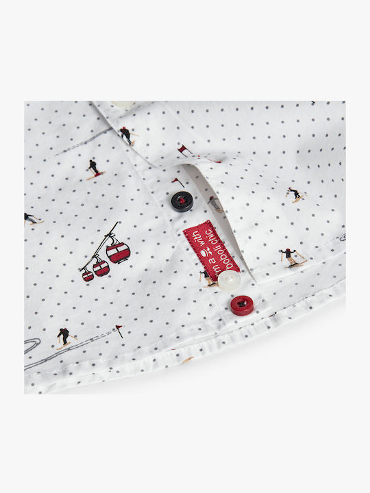 Kinderhemden Polka Dot Langärmelig Weiß